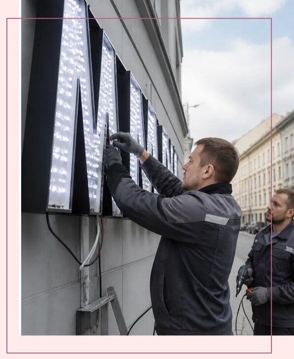 Изготовление и монтаж светодиодных LED вывесок в Ханты-Мансийске